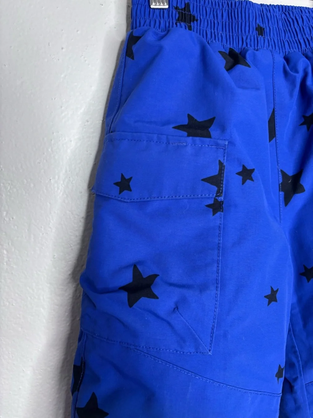 Hanna Andersson Blue Black Star Print Insulated Snow Pants Size 5T EUC